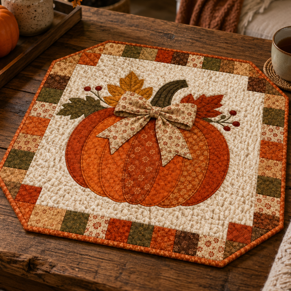 Cozy Pumpkin Printed Quilt Pattern