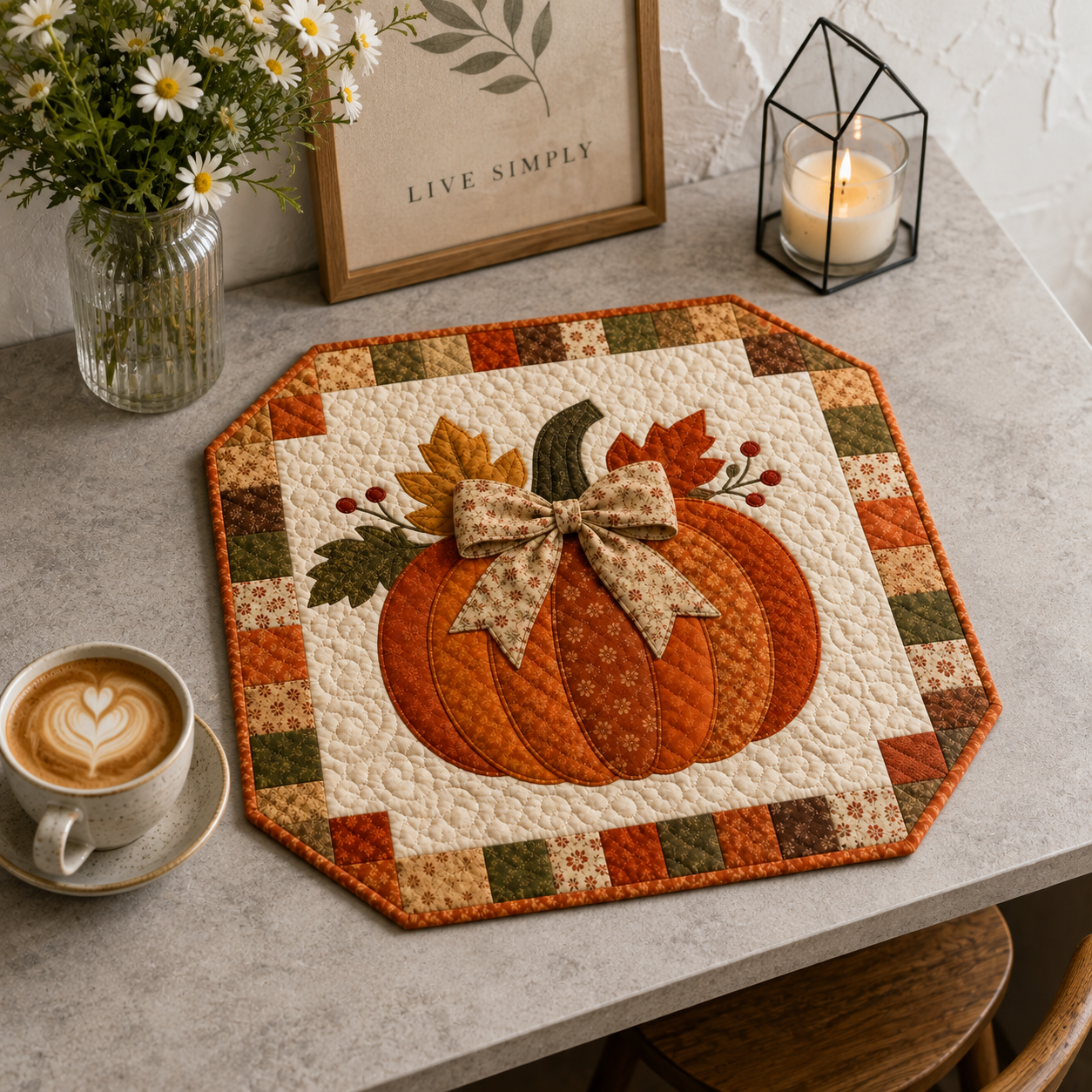 Cozy Pumpkin Printed Quilt Pattern