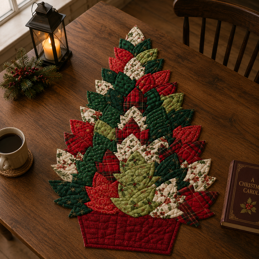 Yuletide Petals Printed Quilt Pattern