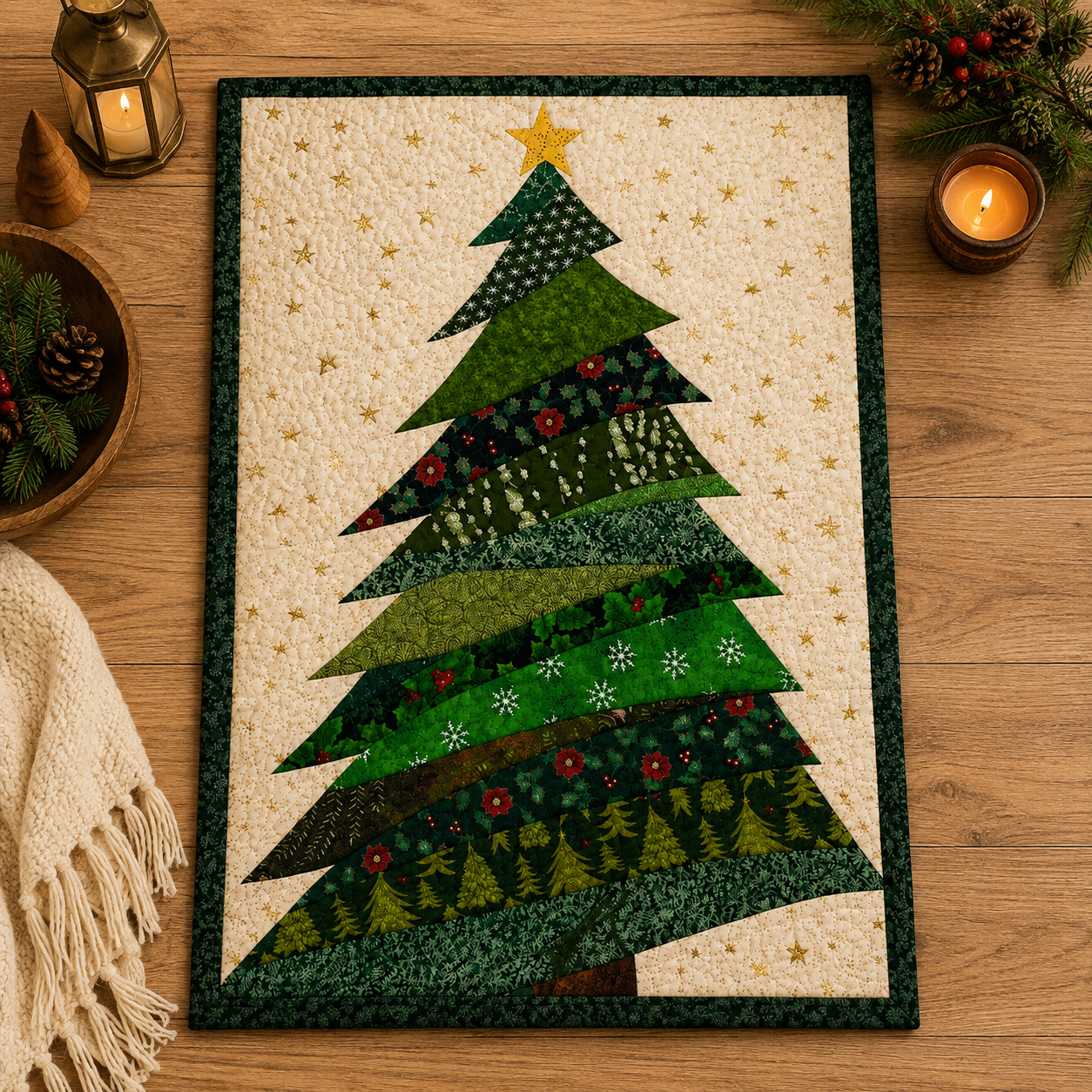 Evergreen Glow Printed Quilt Pattern