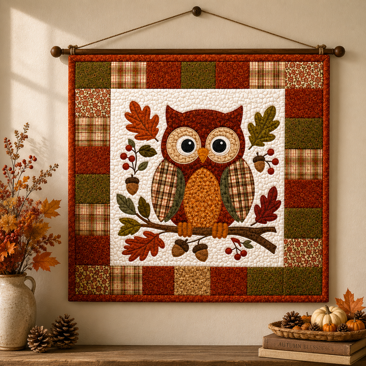 Cozy Owl Printed Quilt Pattern