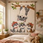 Purrfect Friends Printed Quilt Pattern