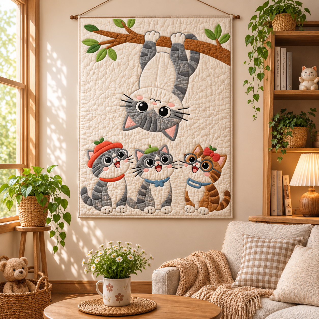 Purrfect Friends Printed Quilt Pattern