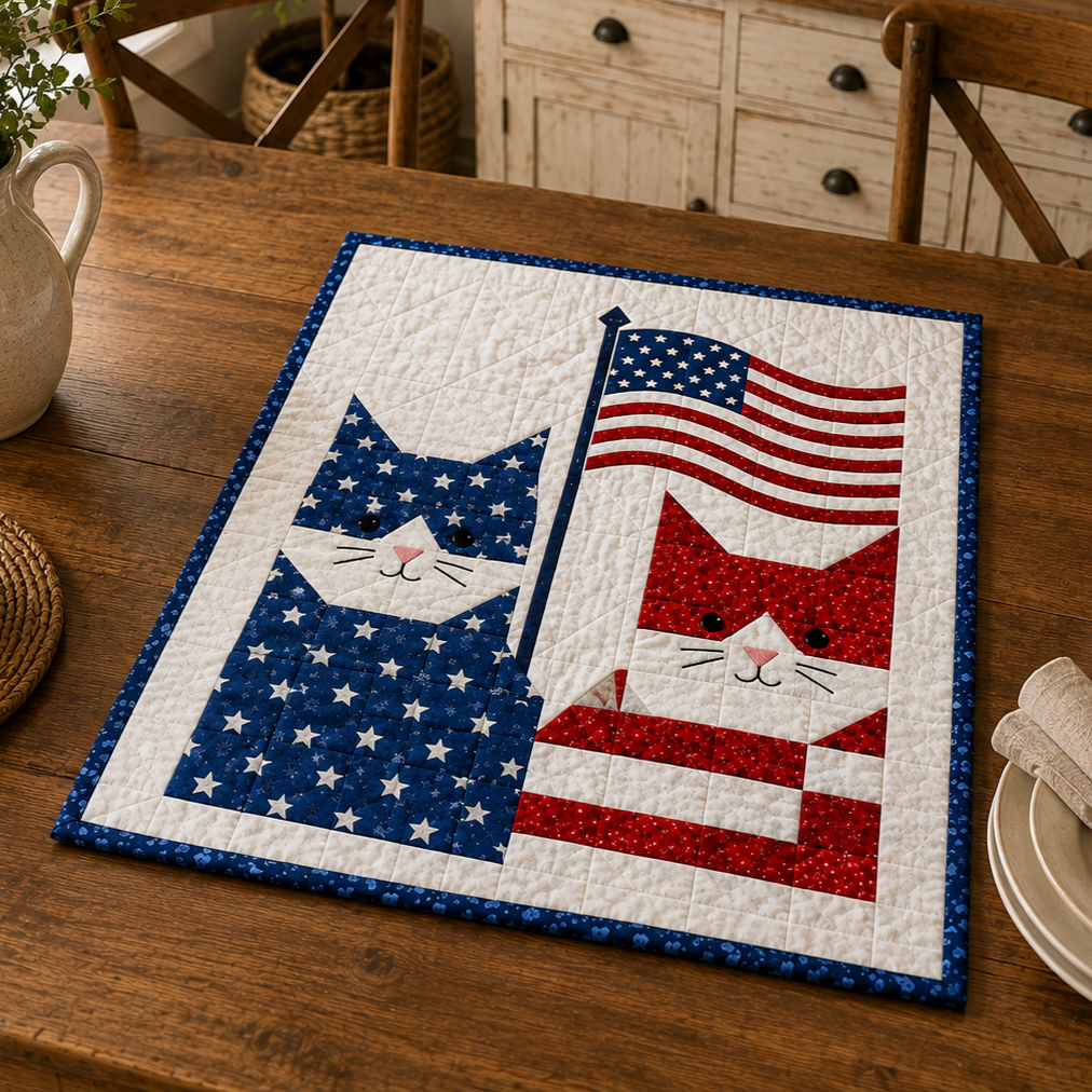 Freedom Felines Printed Quilt Pattern
