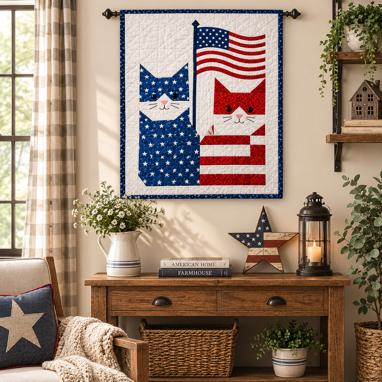 Freedom Felines Printed Quilt Pattern