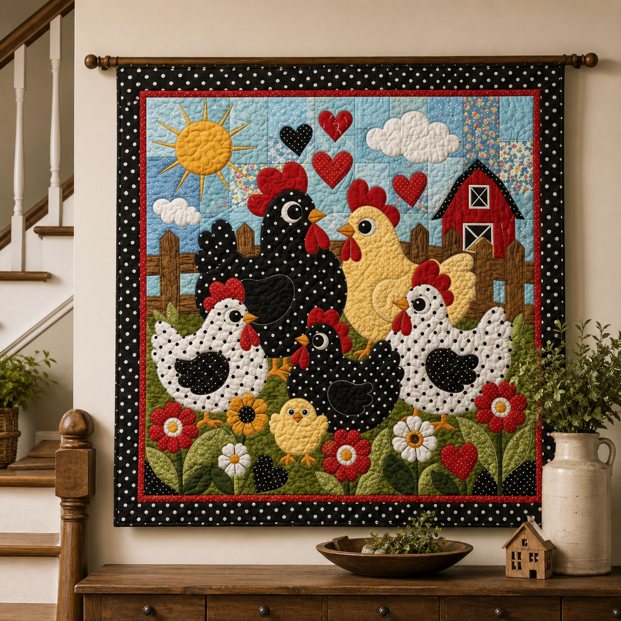 Barnyard Sweethearts Printed Quilt Pattern