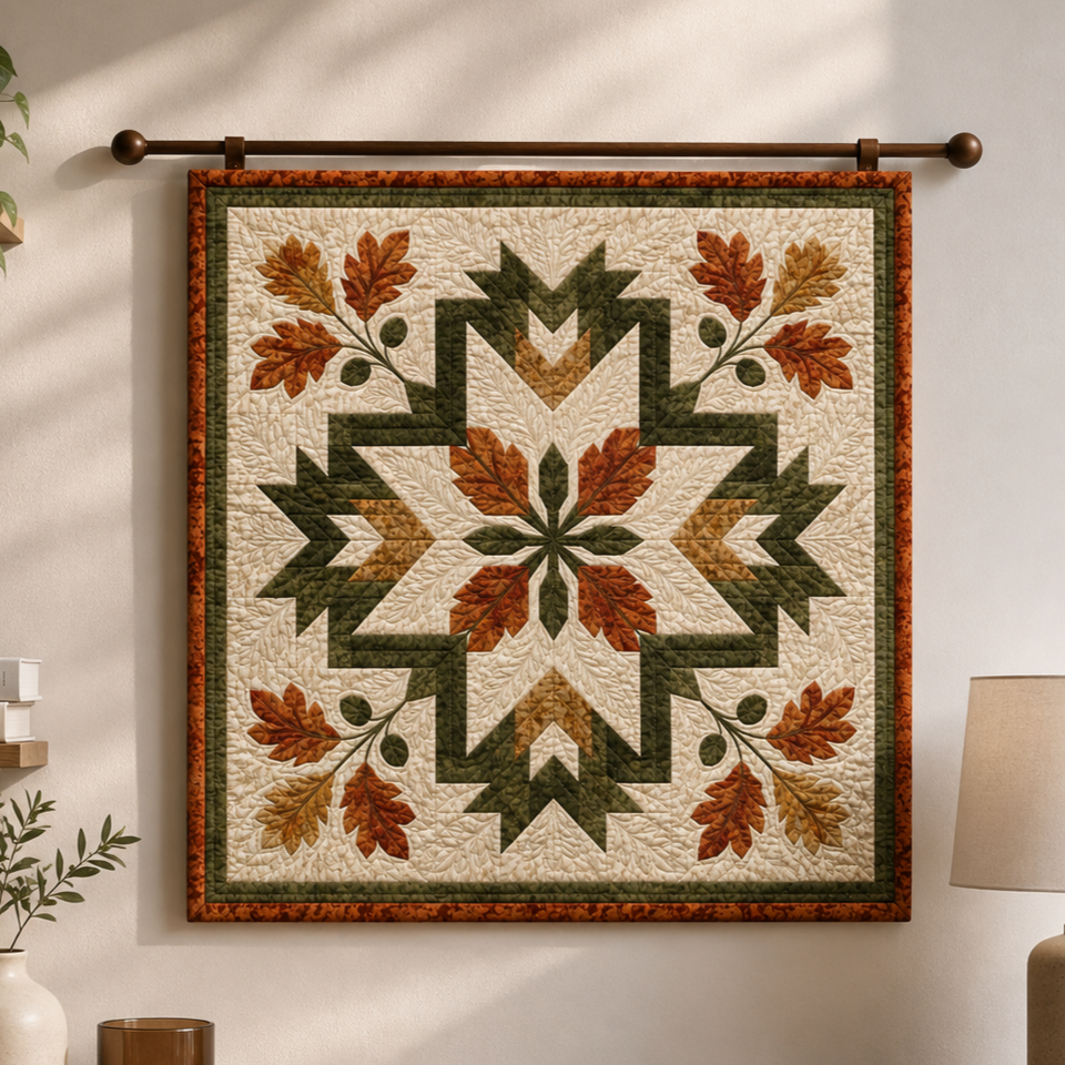 Autumn Medallion Printed Quilt Pattern