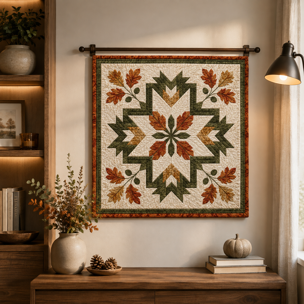 Autumn Medallion Printed Quilt Pattern