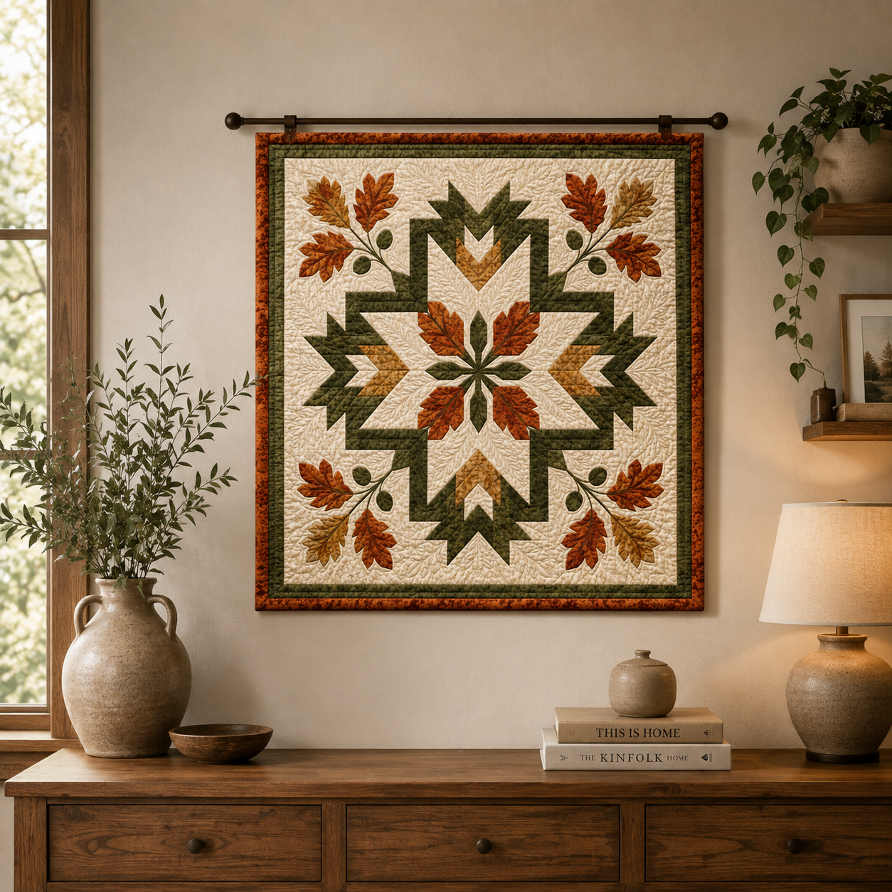 Autumn Medallion Printed Quilt Pattern