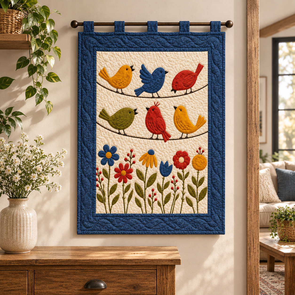 Birdsong Garden Printed Quilt Pattern