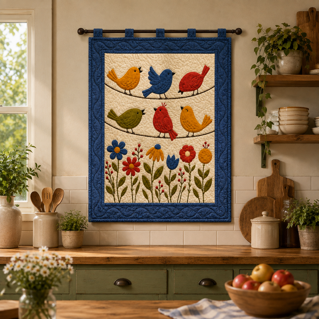 Birdsong Garden Printed Quilt Pattern