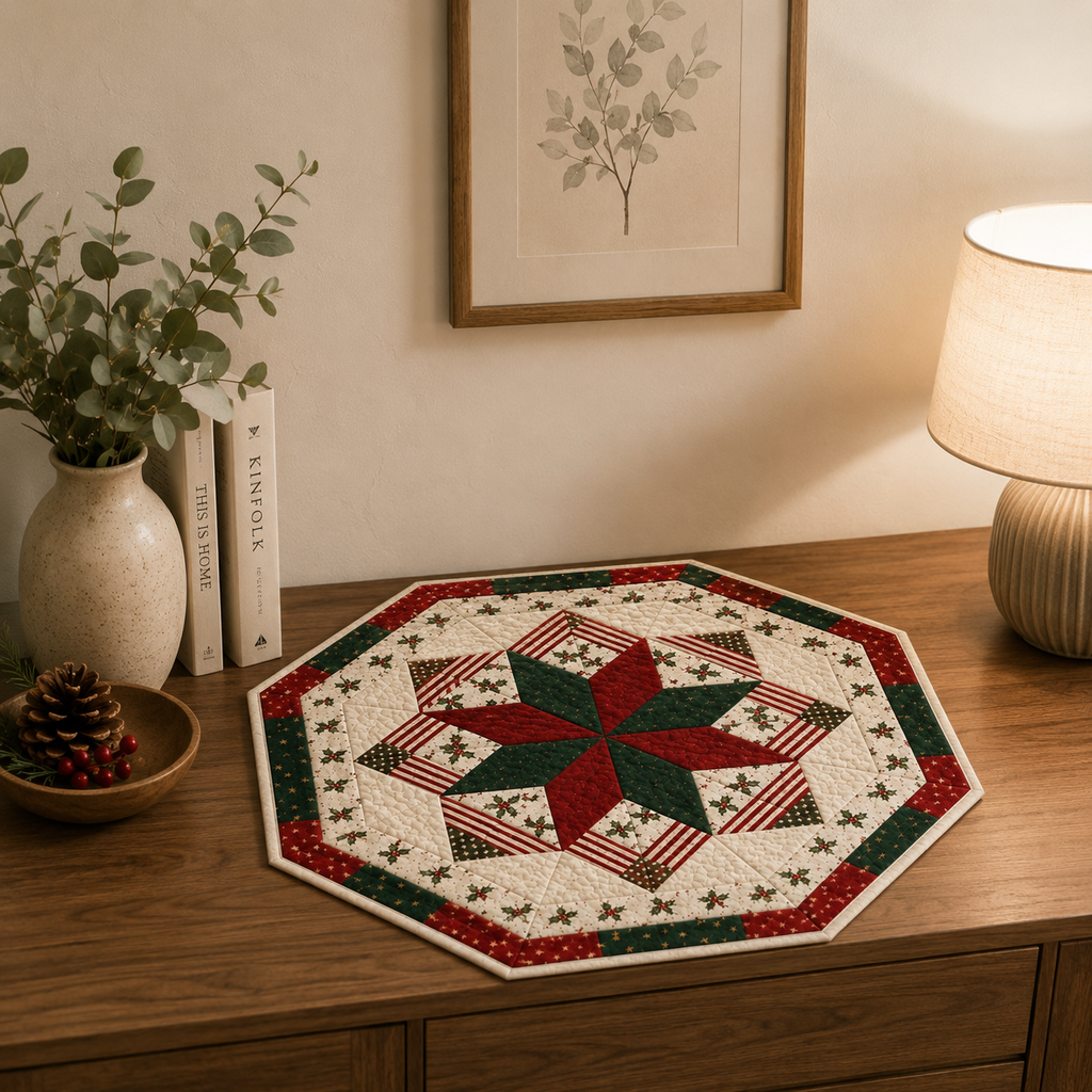 Yuletide Star Printed Quilt Pattern