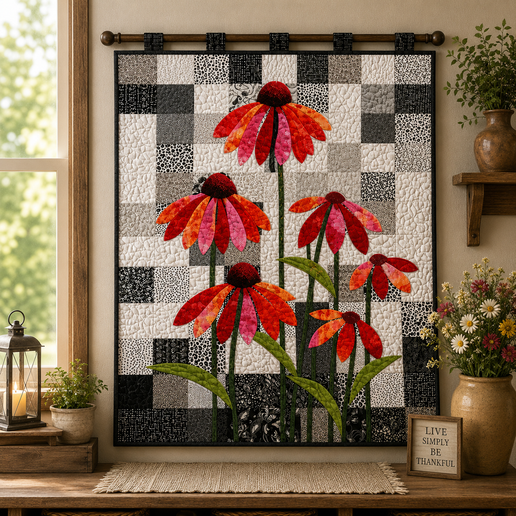 Crimson Meadow Printed Quilt Pattern