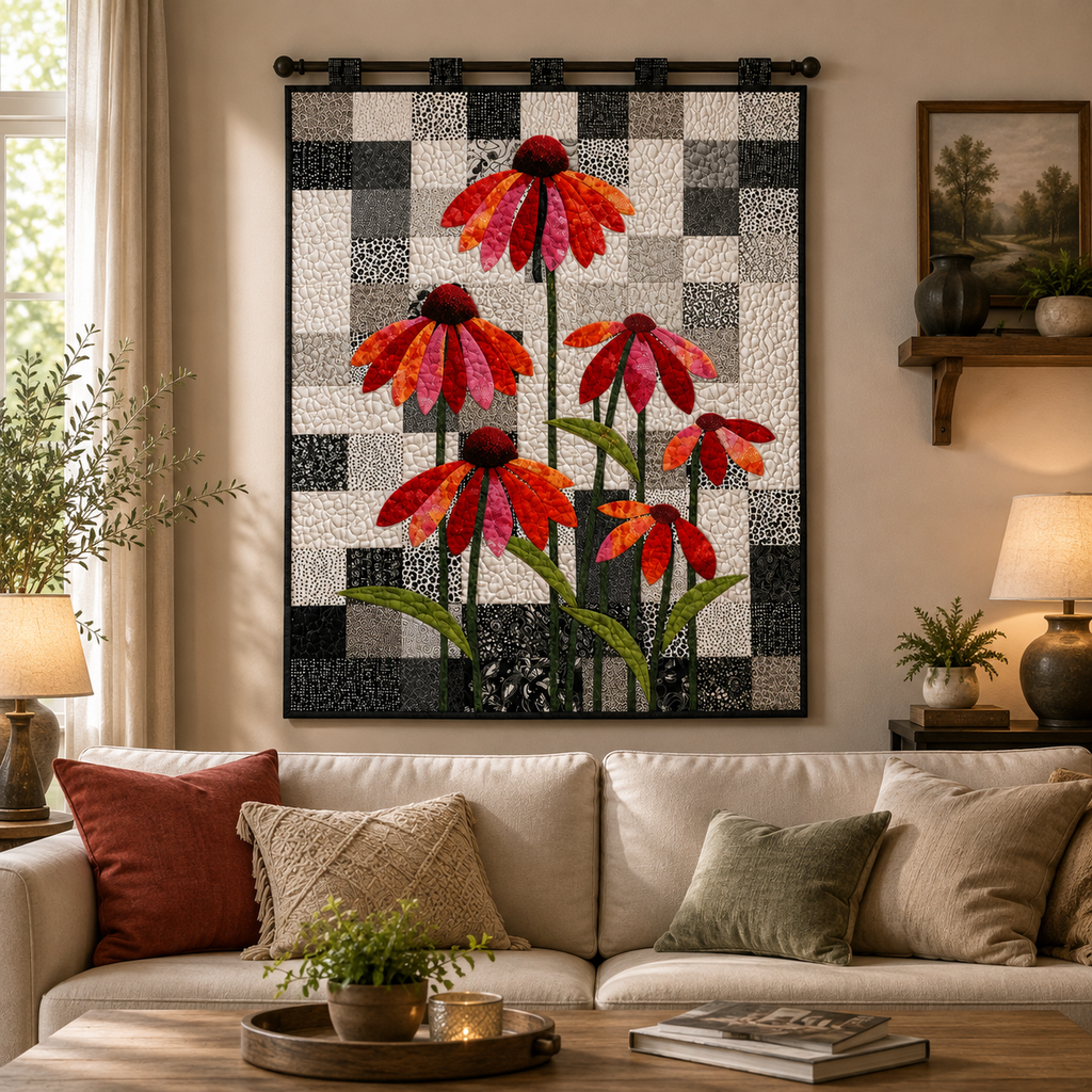 Crimson Meadow Printed Quilt Pattern