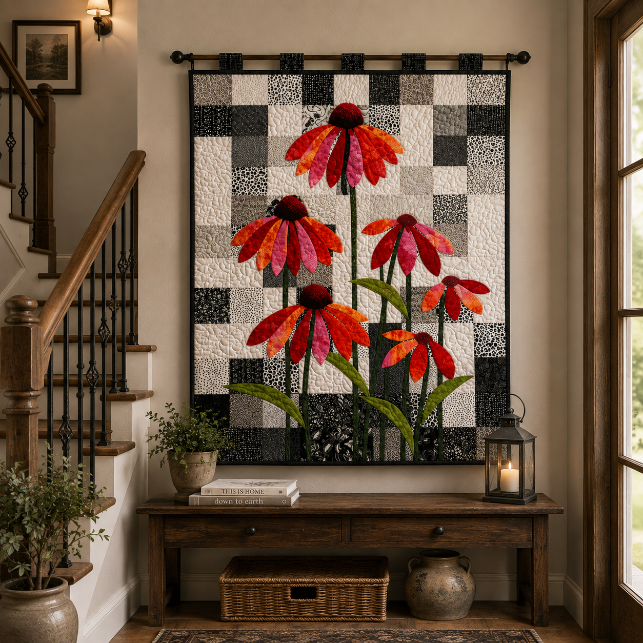 Crimson Meadow Printed Quilt Pattern