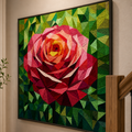 Rose Mosaic Printed Quilt Pattern