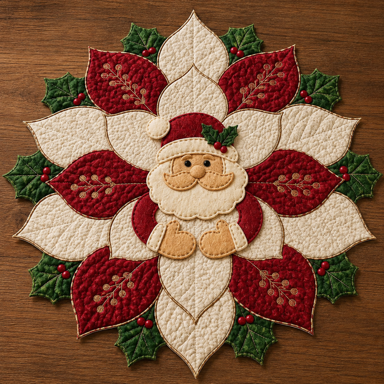 Merry Santa Printed Quilt Pattern