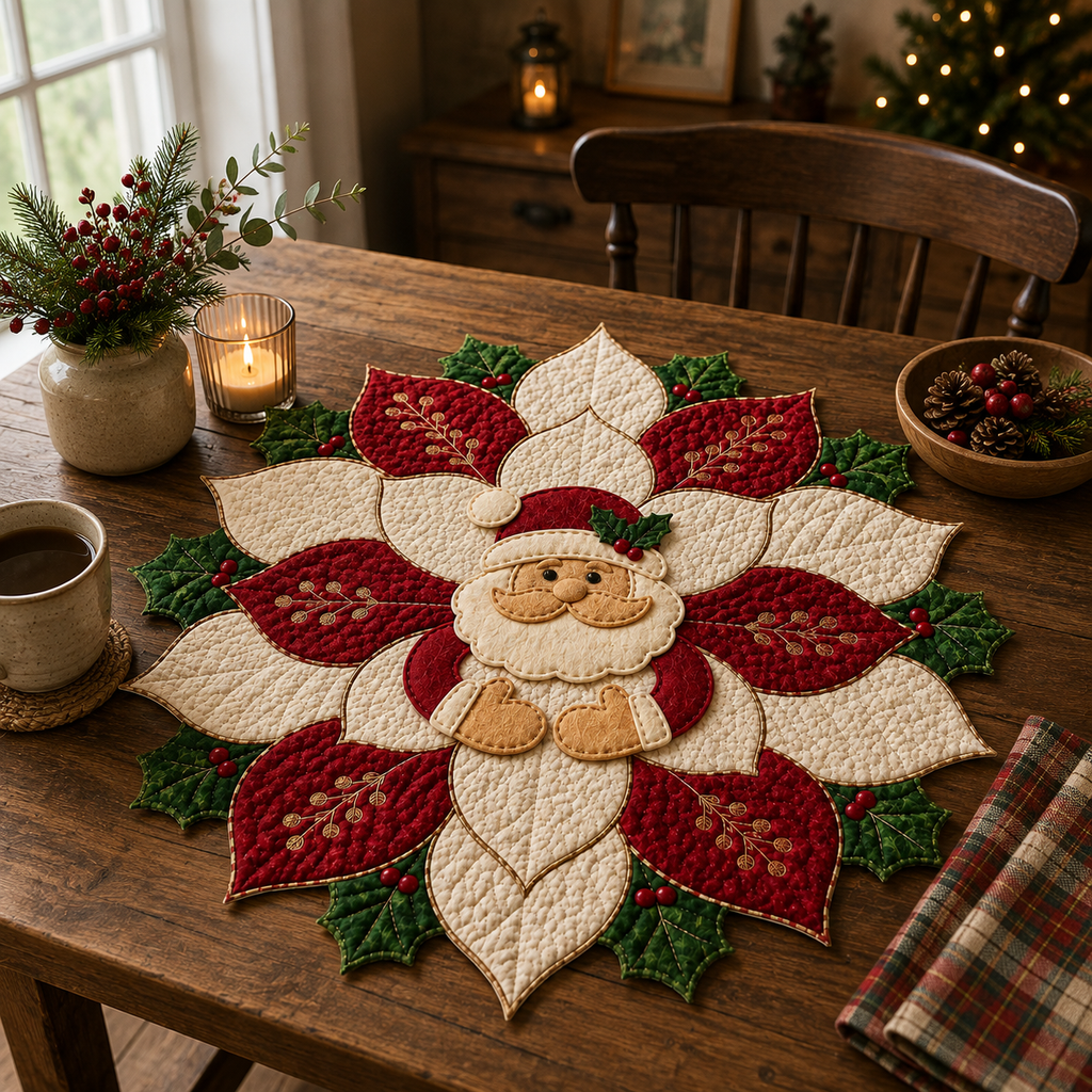 Merry Santa Printed Quilt Pattern