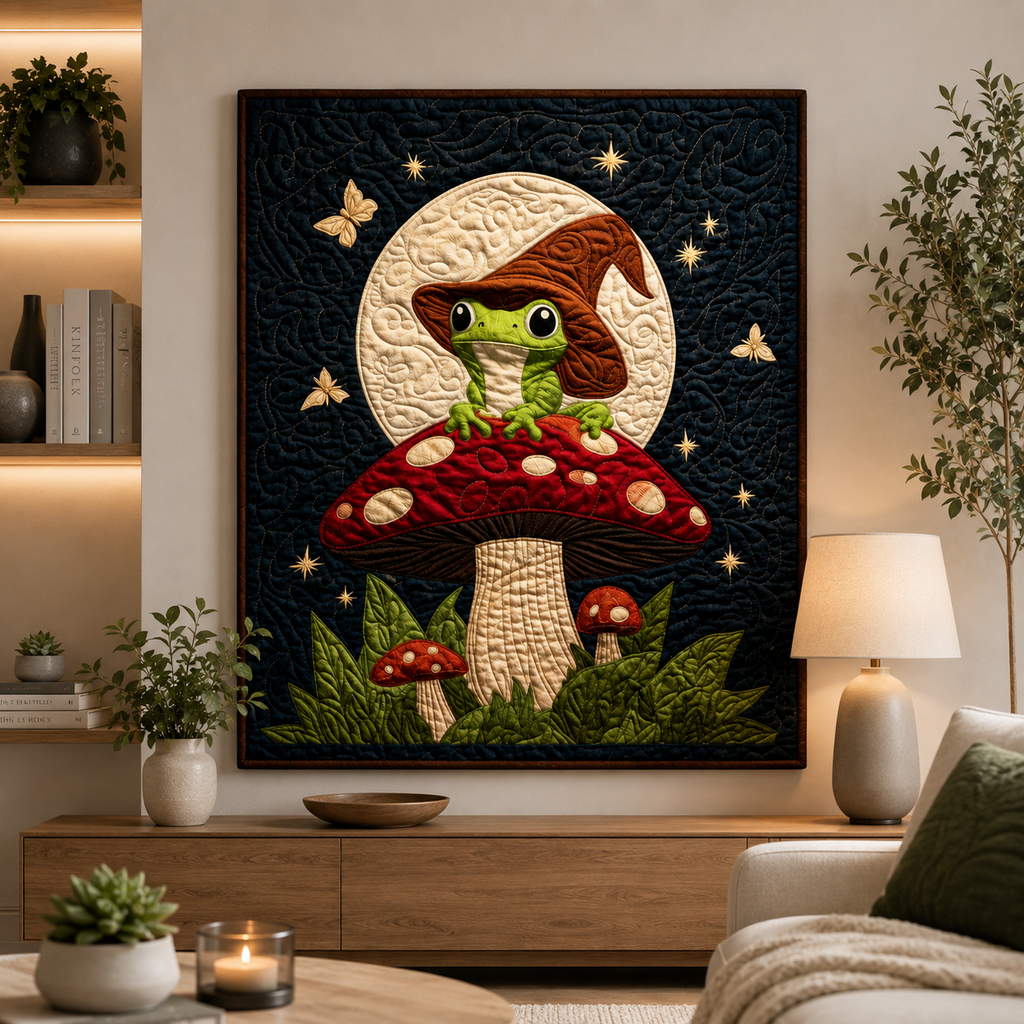 Enchanted Frog Printed Quilt Pattern