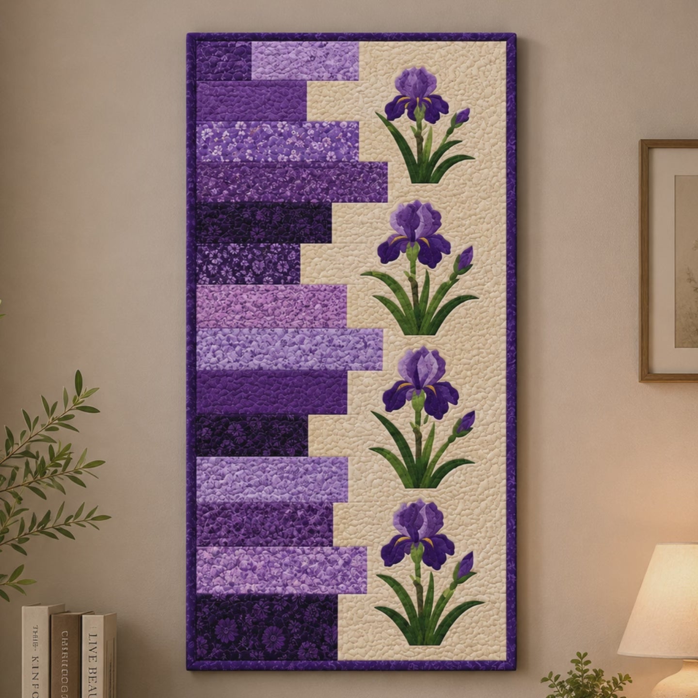 Iris Harmony Printed Quilt Pattern