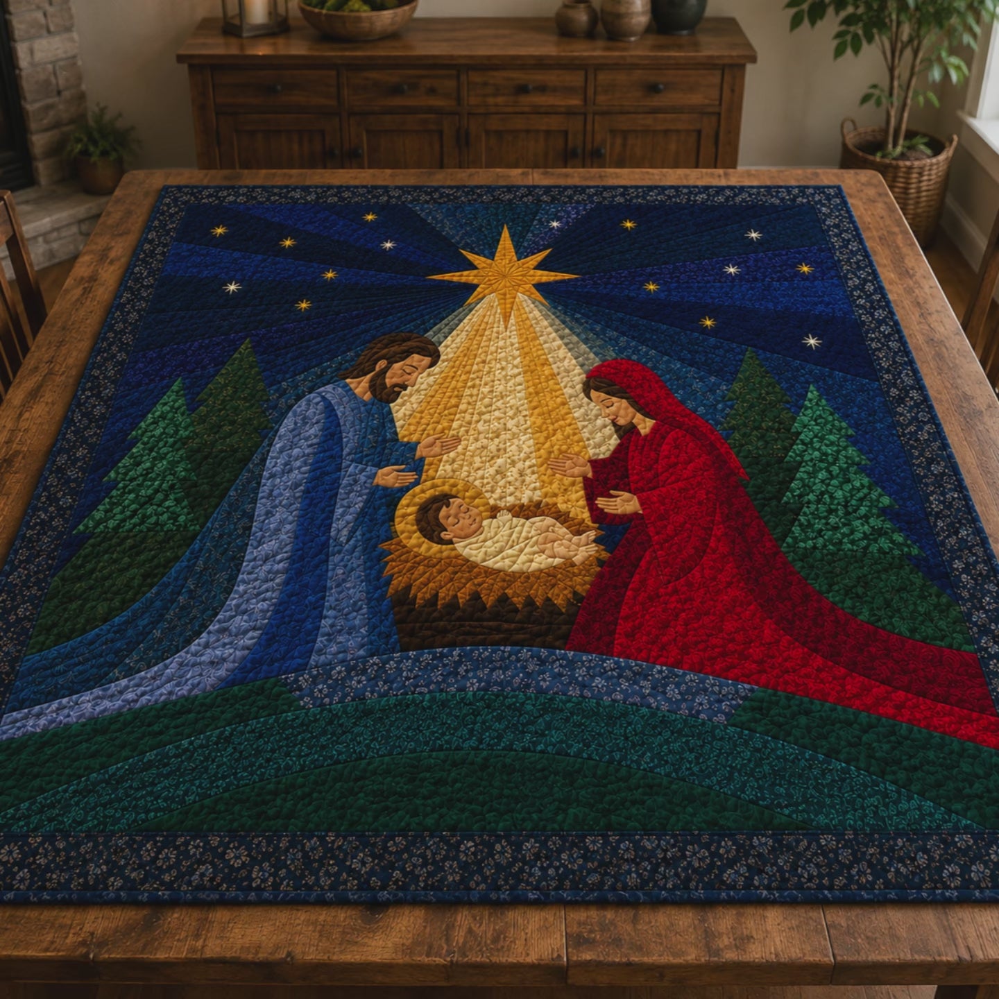 Guiding Star Printed Quilt Pattern