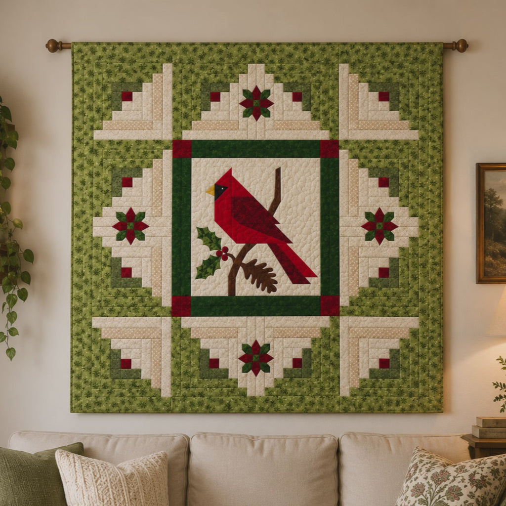 Crimson Visitor Printed Quilt Pattern