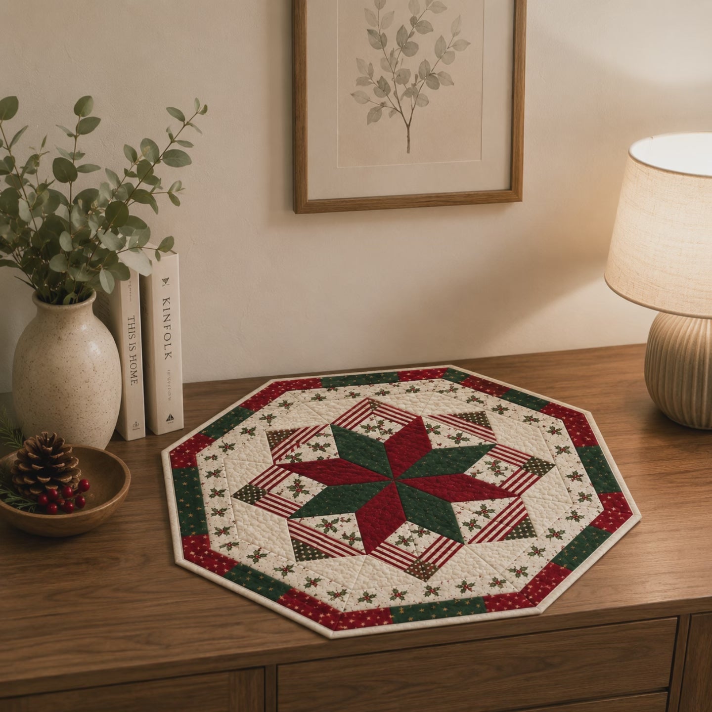 Yuletide Star Printed Quilt Pattern