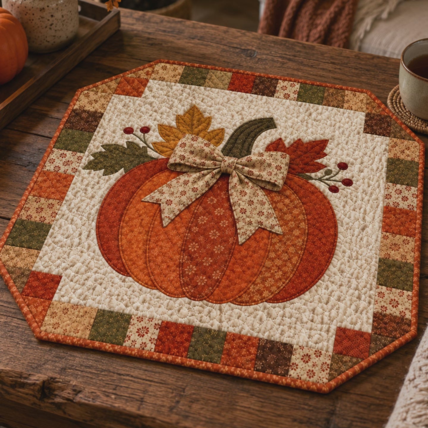 Cozy Pumpkin Printed Quilt Pattern