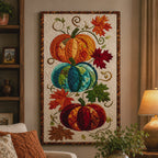 Autumn Pumpkins Printed Quilt Pattern